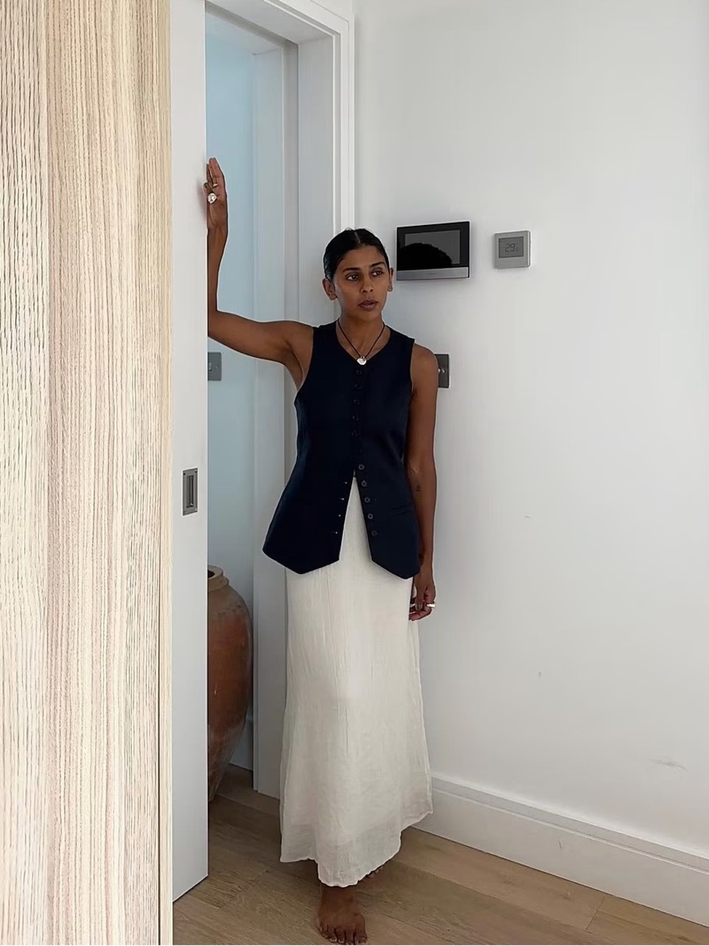 Prada Ivory Silk Skirt
